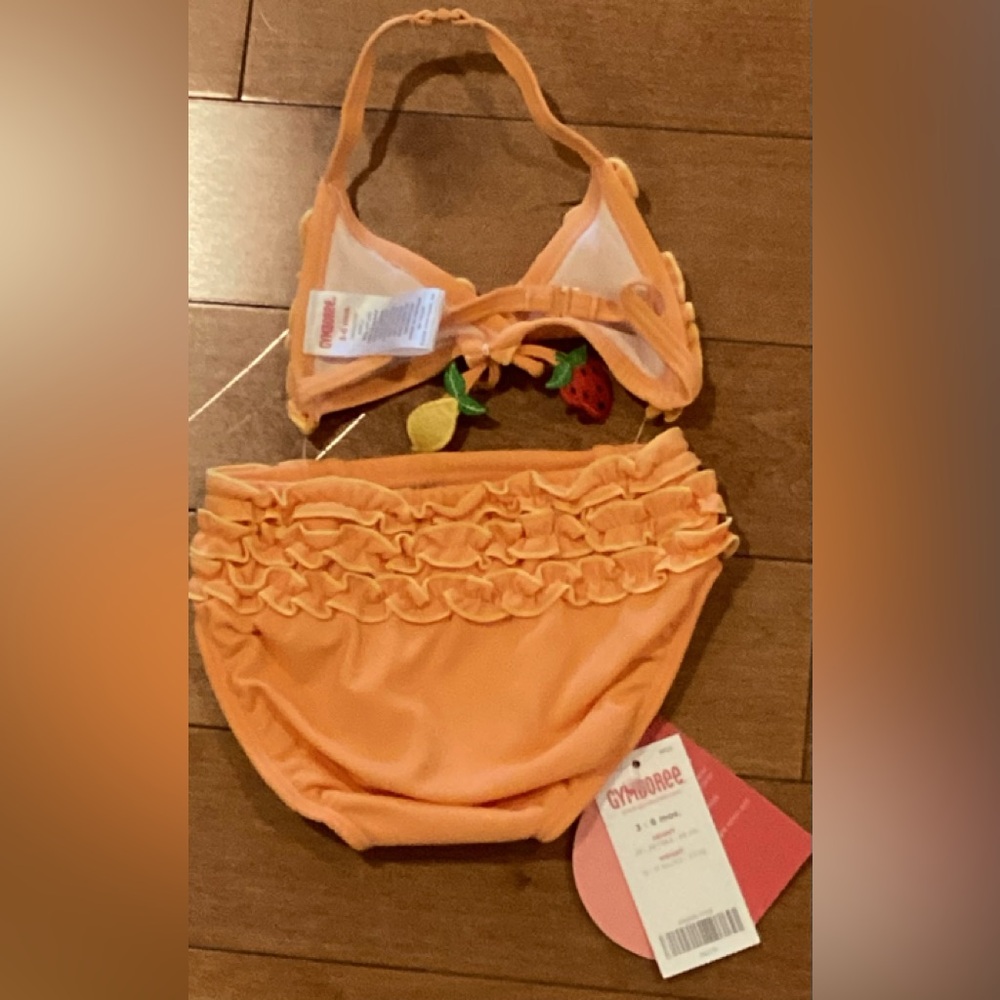 NWT Gymboree 2-piece Bikini with ruffles on rear (3-6 mos) - Picture 3 of 6